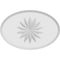 Ekena Millwork Standard Dalton Flower Rosette With Beveled Edge, 6"W x 4"H x 3/4"P ROSP060X040X075DAL10 - alternate 2
